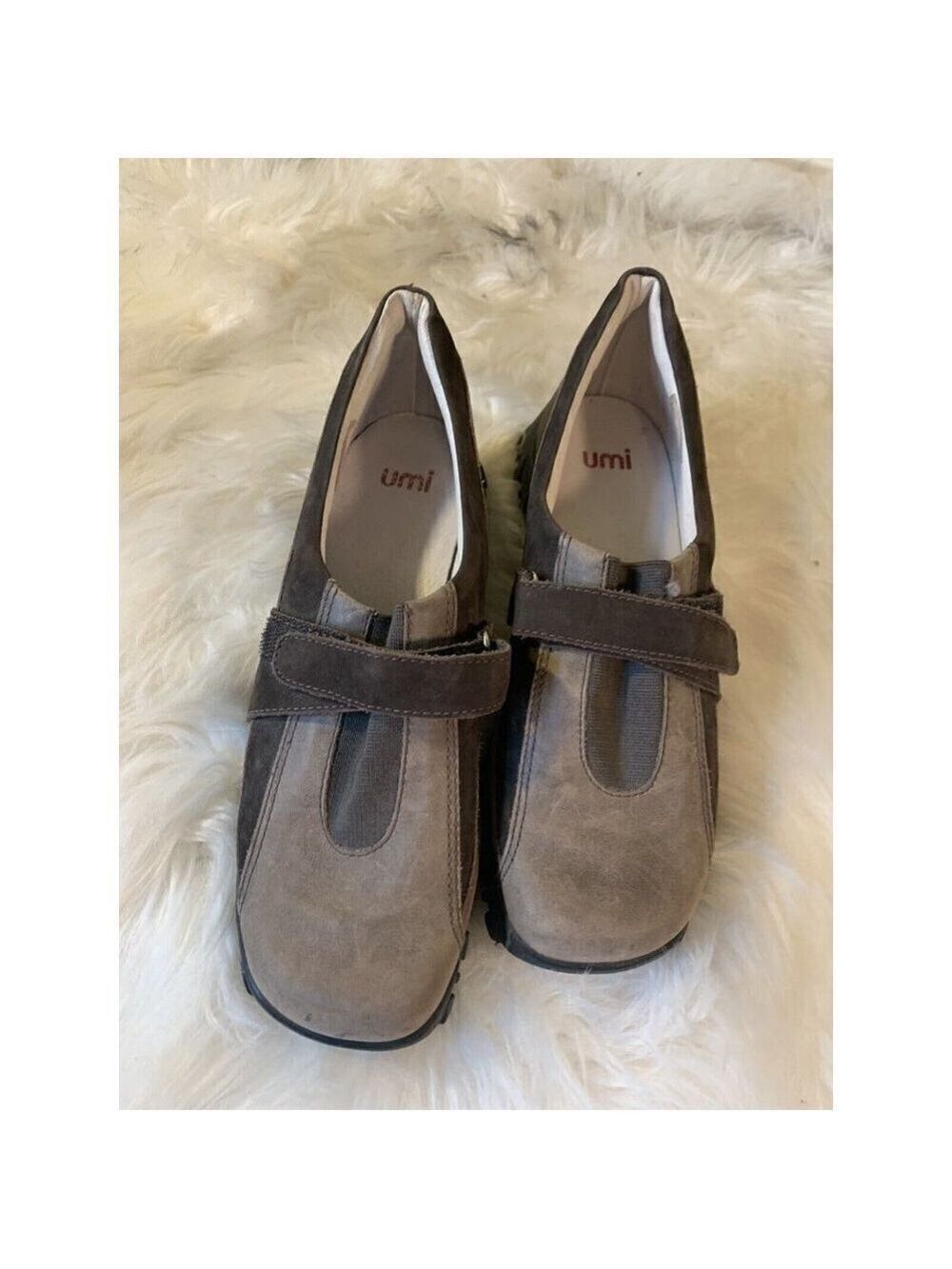 Umi SUEDE BROWN LOAFER HOOK AND LOOP Loafers Size 36 SIZE 6 - Picture 2 of 9